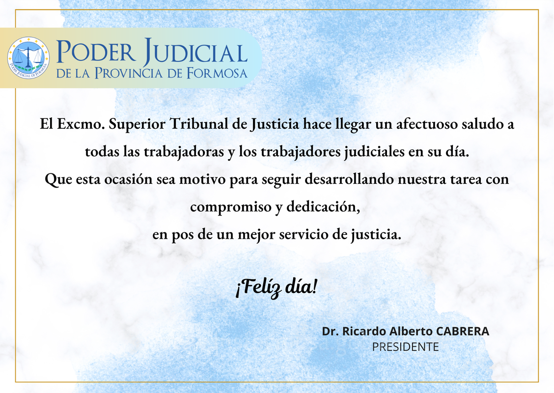 Feliz Día del Empleado Judicial