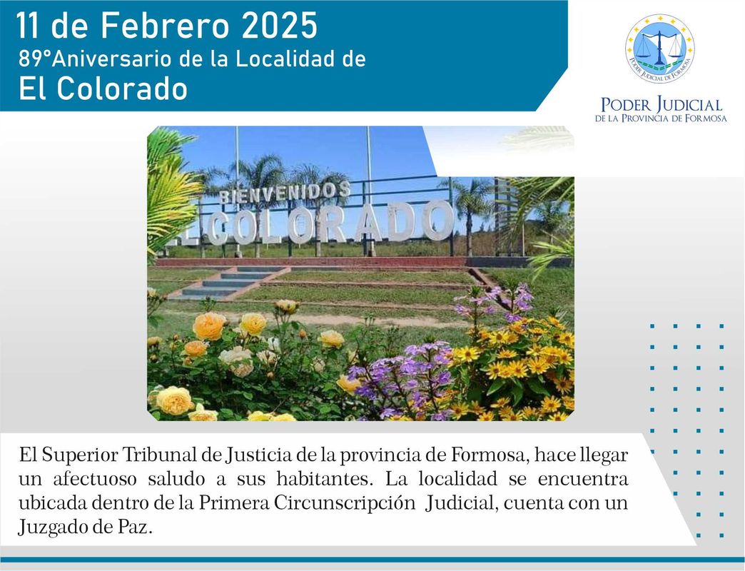 Aniversario localidad El Colorado