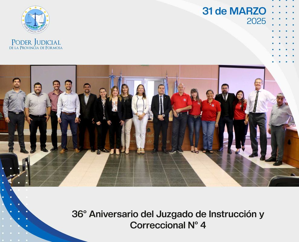 Aniversario Juzgado de de Instrucción y Correccional N° 4