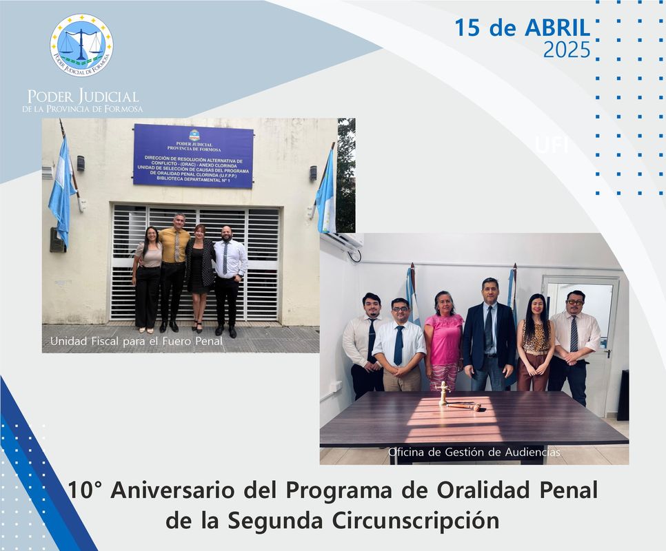 Aniversario OGA Penal Segunda Circunscripción