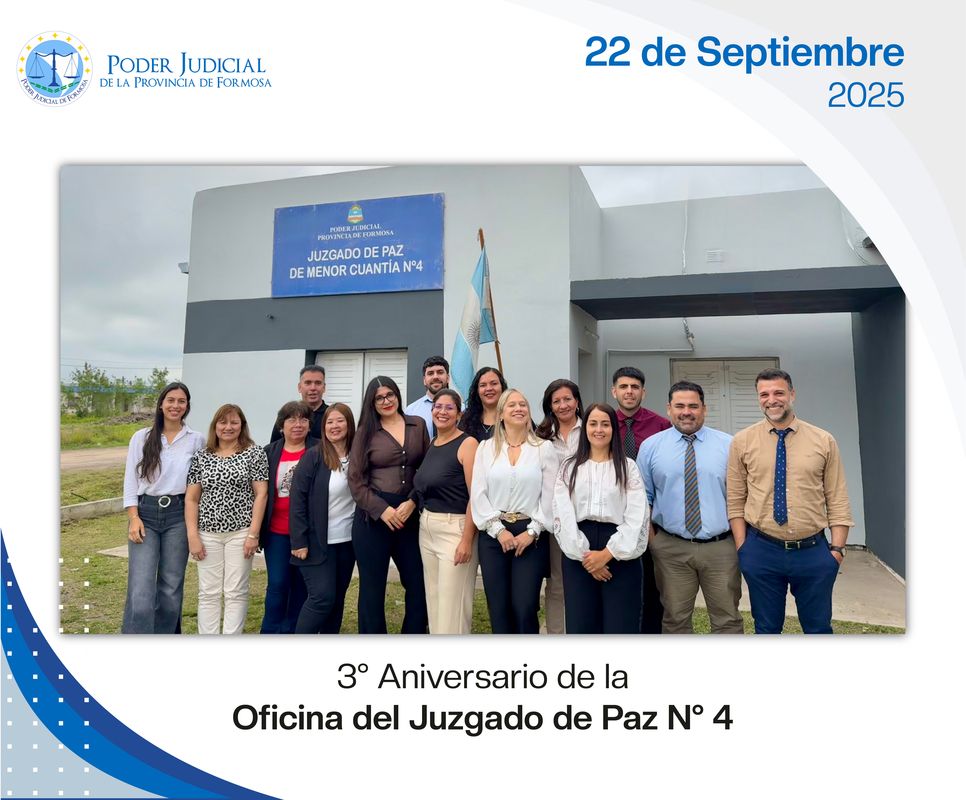 Aniversario Juzgado de Paz N° 4