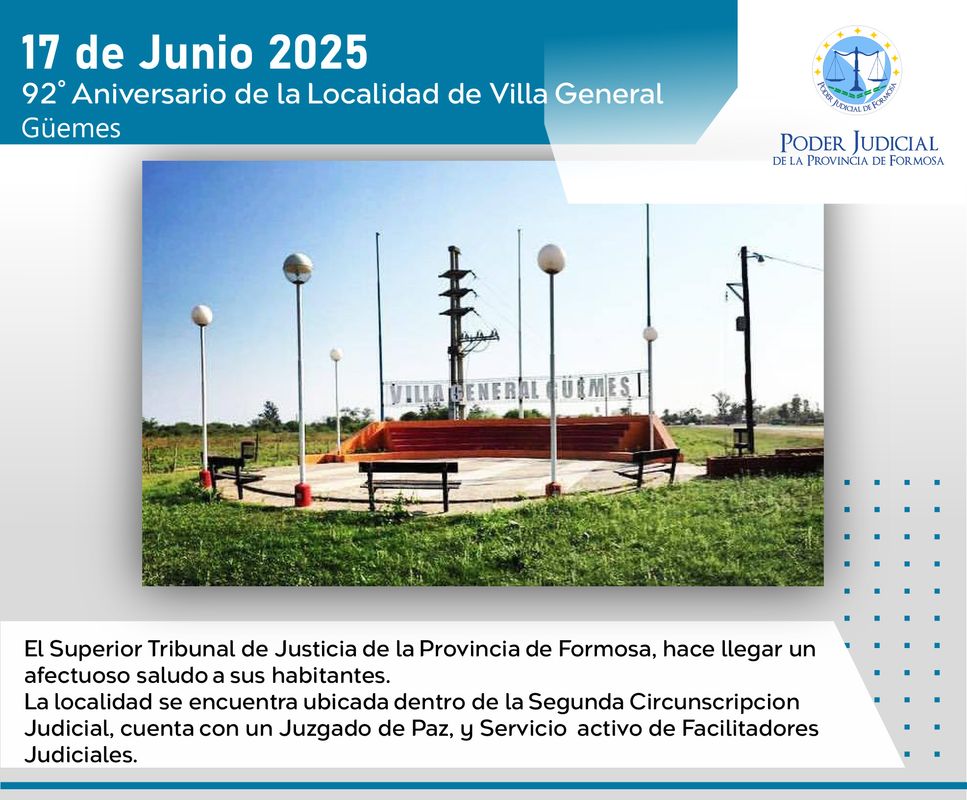 Aniversario Localidad Villa Gral. Güemes