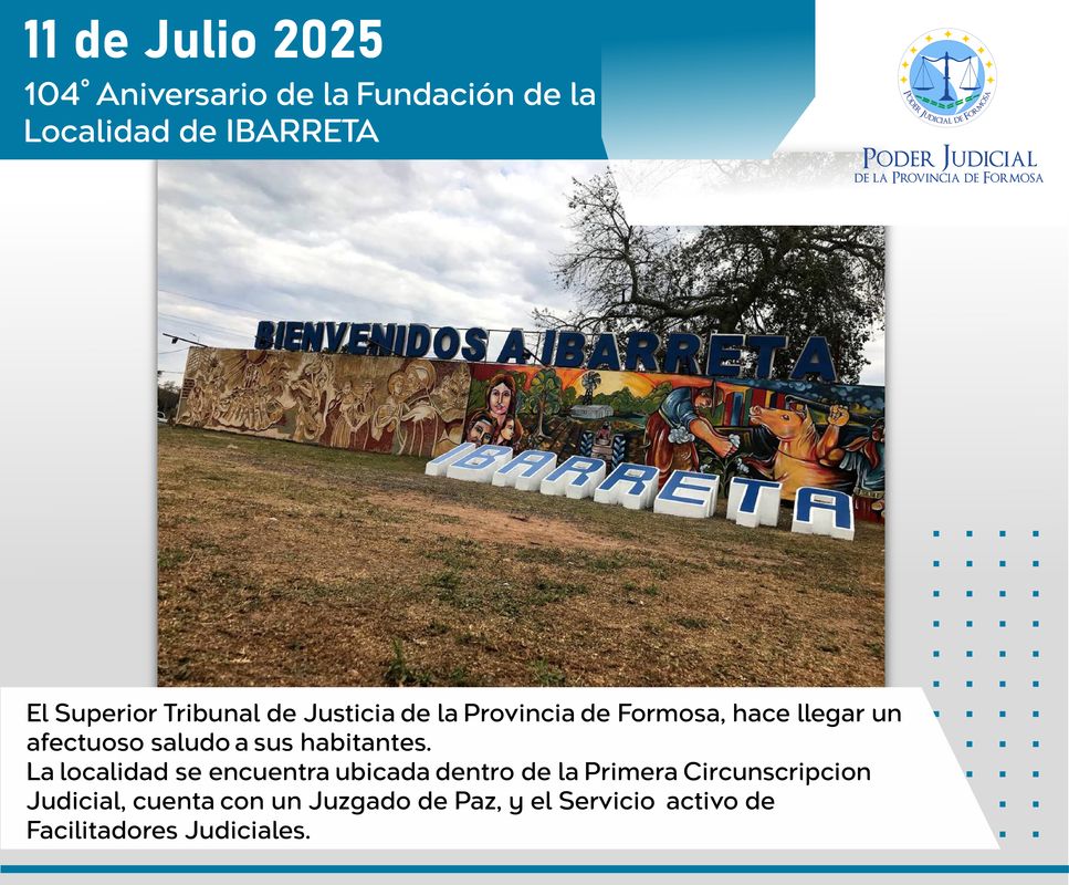 Efemérides - 104º Aniversario Ibarreta