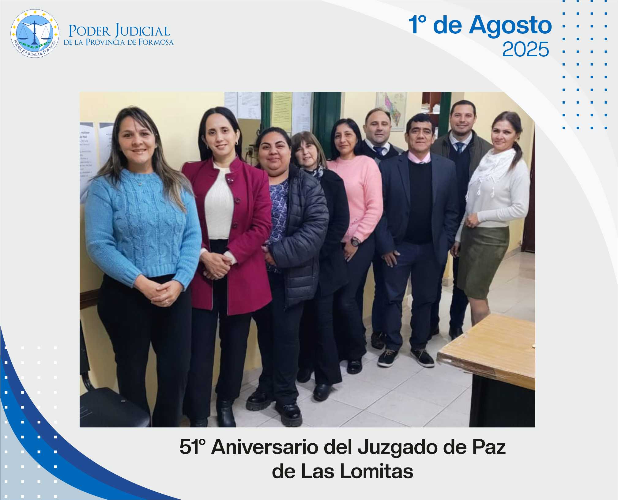 Aniversario Juzgado de Paz Las Lomitas