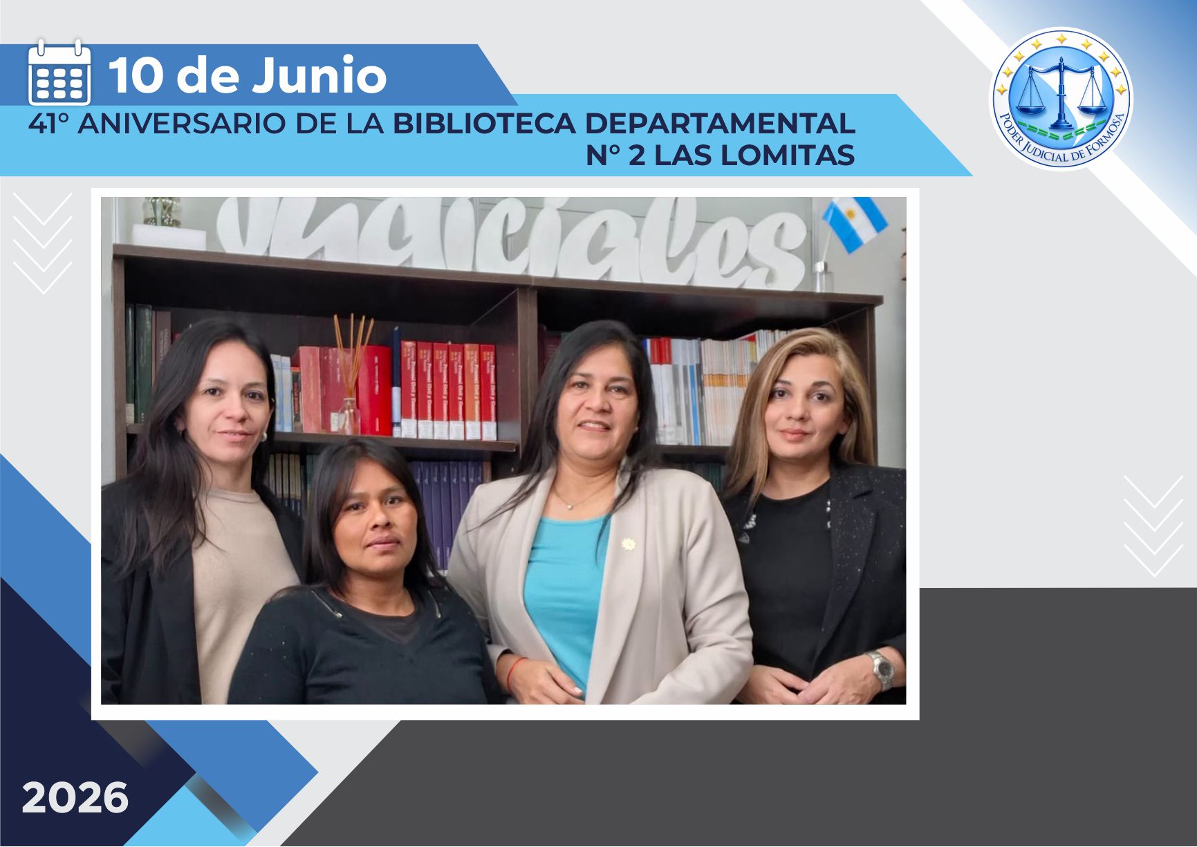 Efemérides - 41º Aniversario Biblioteca Departamental Las Lomitas