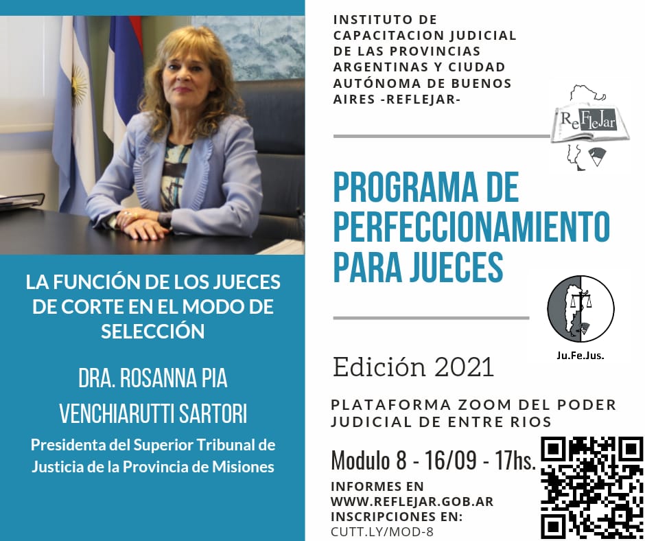 Curso perfeccionamiento jueces y juezas