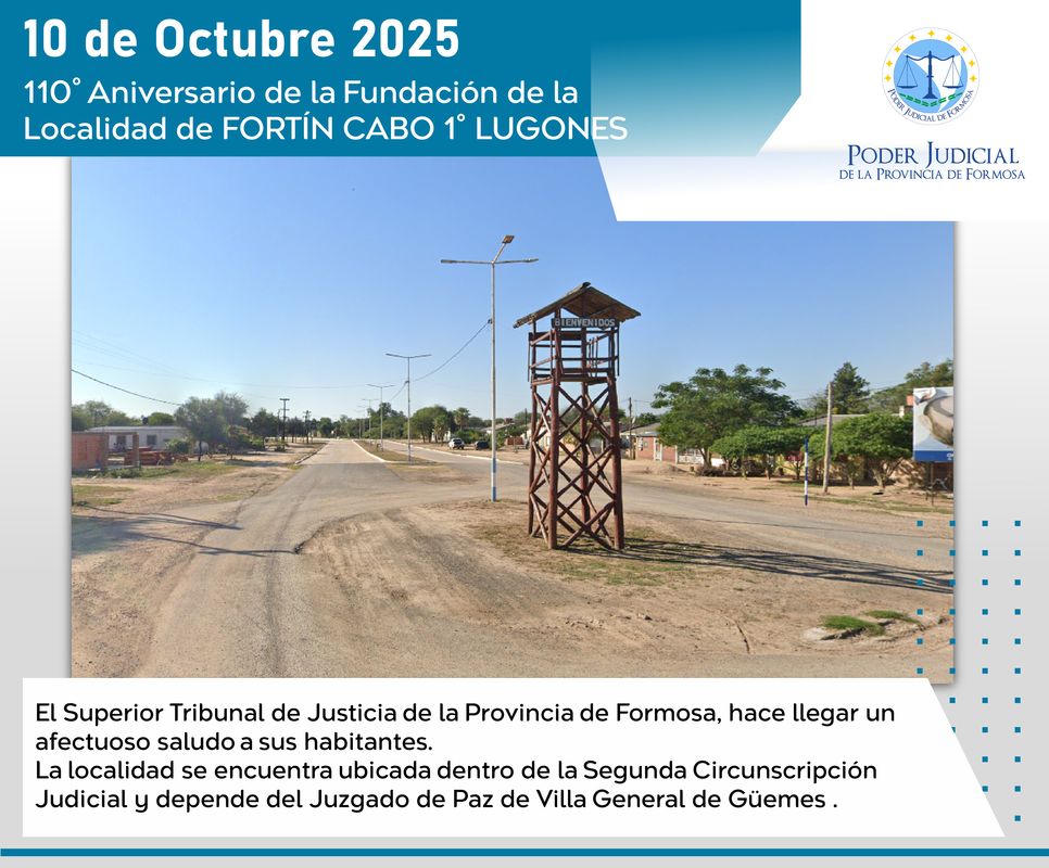 Aniversario localidad Fortín Lugones