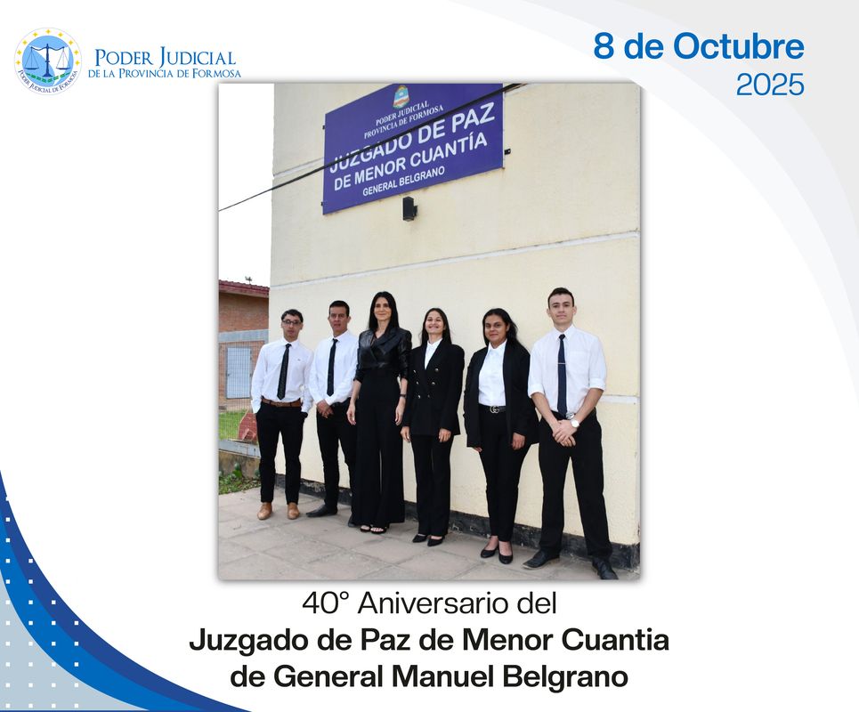 Aniversario Juzgado de Paz localidad Manuel Belgrano
