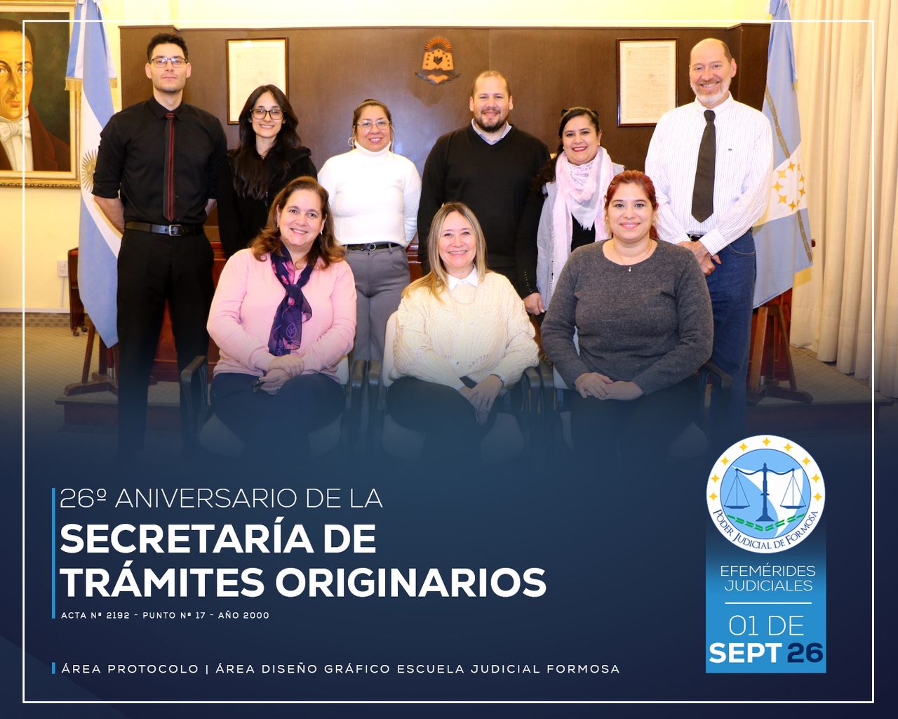 Efemérides - 26º Aniversario Secretaría de Trámites Originarios